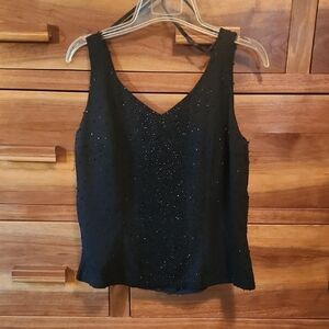 J Kara Midnight Beaded Tank Top